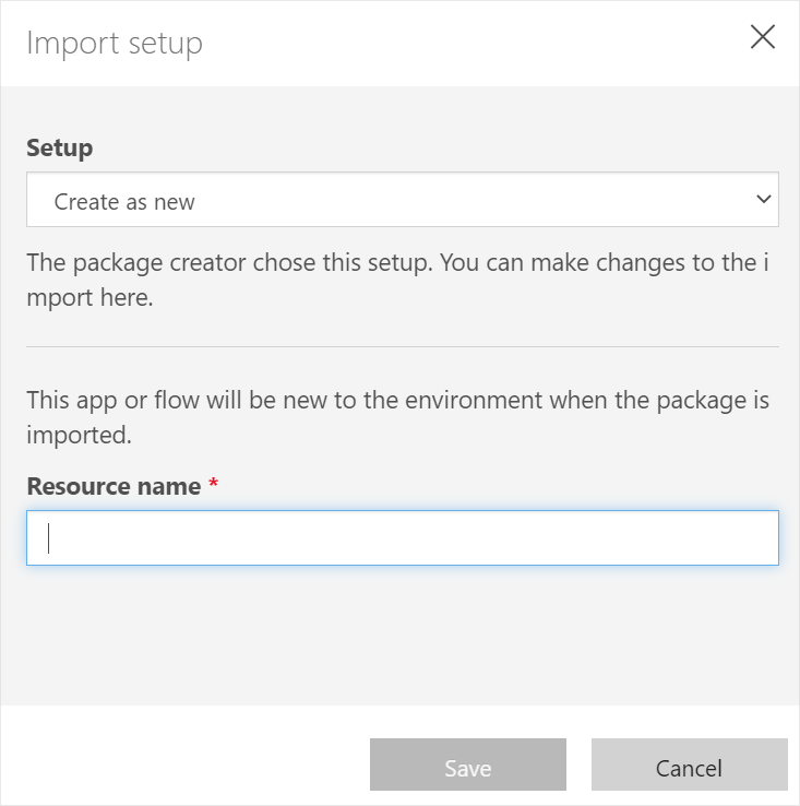 Review Package step, click on the settings icon and select Create as new